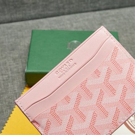 pinke goyard|pink Goyard cardholder.